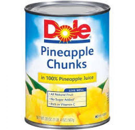 DOLE PINEAPPLE CHUNK 20OZ